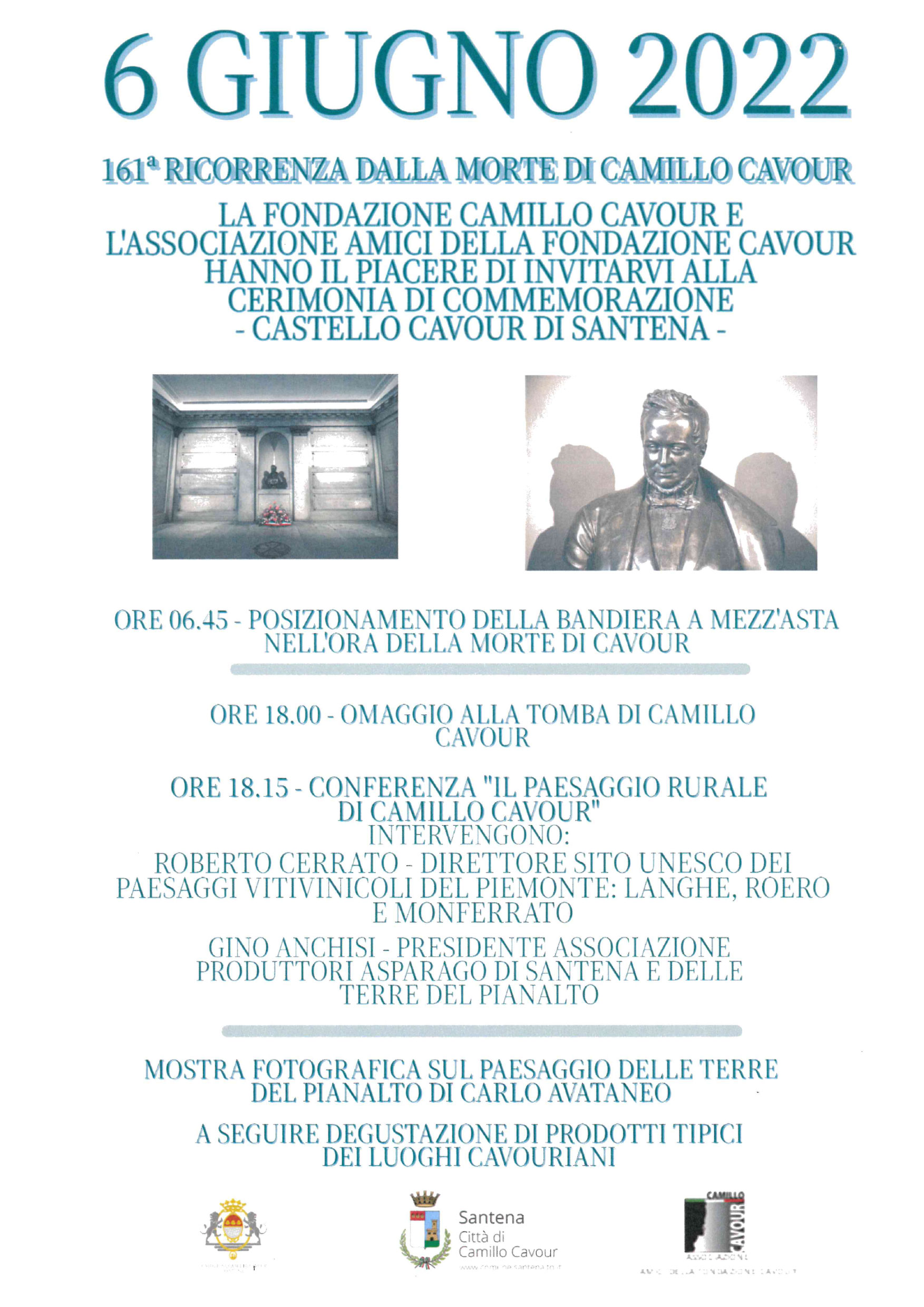 Ricorrenza dalla morte di Camillo Cavour