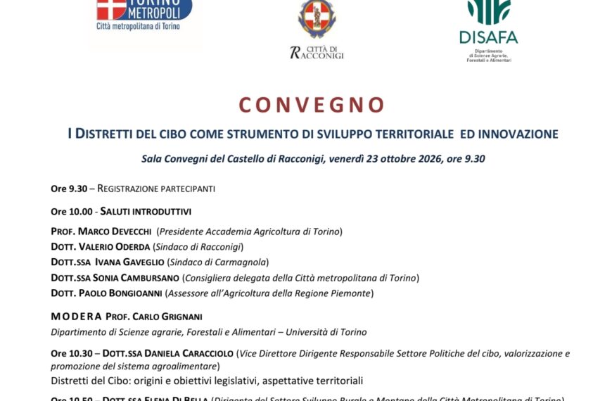Racconigi – Convegno i distretti del cibo&hellip;